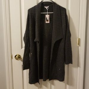 Candies grey sweater with gold sequins